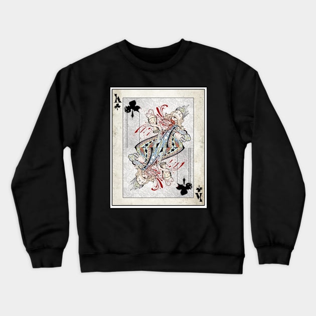 King of Clubs Crewneck Sweatshirt by IckyScrawls